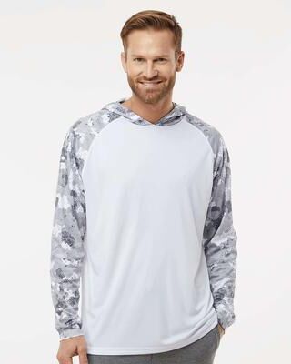Paragon 240 Tortuga Extreme Performance Hooded T-Shirt in White/Aluminum size 2XL   Polyester