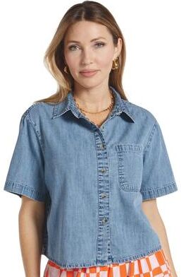 Masseys Daily Denim Shirt (Size XL) Vintage Wash, Cotton,Denim