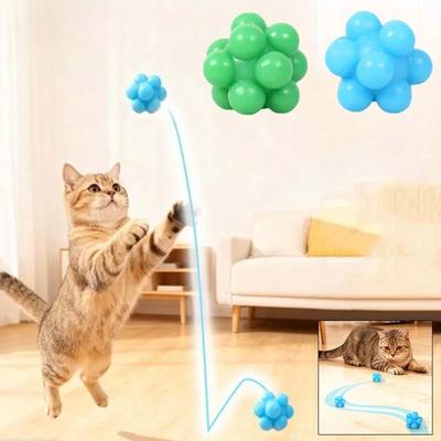 PurrBounce Interactive Cat Chew Ball Toy For Active Play & Dental Care PurrBounce Interactive Cat Chew Ball Toy For Active Play & Dental Care