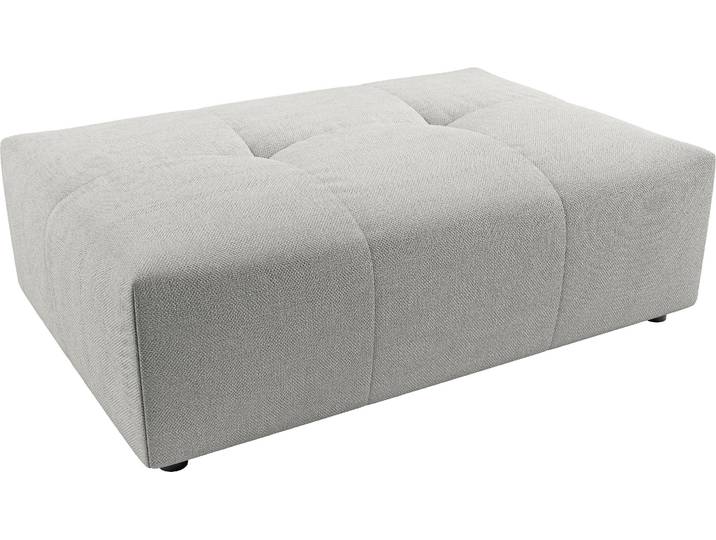 Polsterhocker 3C CANDY Yoshy , silber, B:120cm H:41cm T:83cm, 100% Polyester, Hocker, Polsterhocker, Passend zur Serie Yoshy