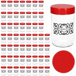 54er Set Ida Aufbewahrungsglas 0,5 L Vorratsgläser rot Müsli Nüsse Kräuter
