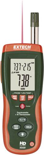 Extech HD-500 Luftfeuchtemessgerät (Hygrometer) 0% rF 100% rF Taupunkt-/Schimmelwarnanzeige