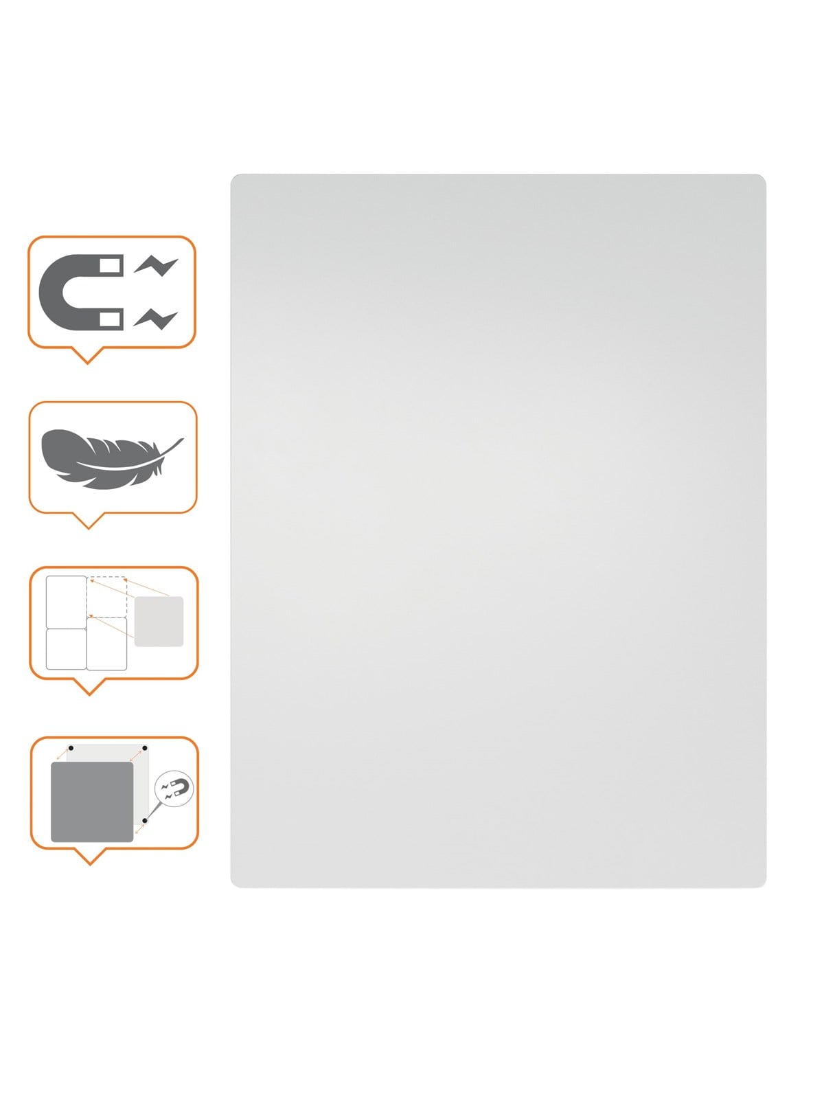 Nobo Rahmenloses Magnetisches Modulares Whiteboard 600x450mm