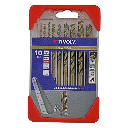 Tivoly Metal drill set HSCOB fully ground Clipster PRO 10pcs Ø1-10mm 5% cobalt (11468570001)