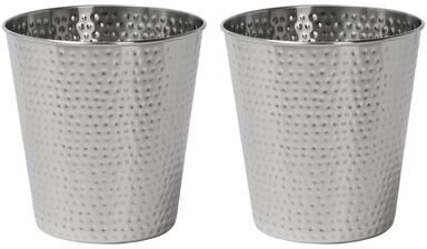 happimess Axel Modern Minimalist Hammered Steel 2-Gallon Wastebasket