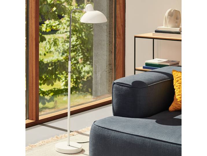 KAISER idell™ 6580-F Stehleuchte Weiß - Fritz Hansen Kaiser Idell 6580-F Luxus - Wohnzimmer - Design - Metall - Mit Schirm