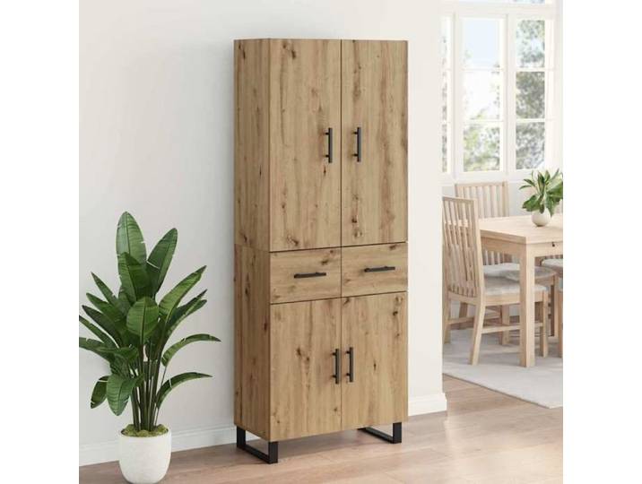 Décoratif - Haut Armoire - Armoire haute - Placard de rangement - 2 pcs Chêne artisanal 69 5x34x180cm con2420015