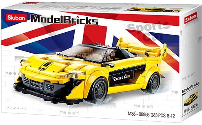 Model Bricks : Voiture de course anglaise jaune 283 pcs - Sluban