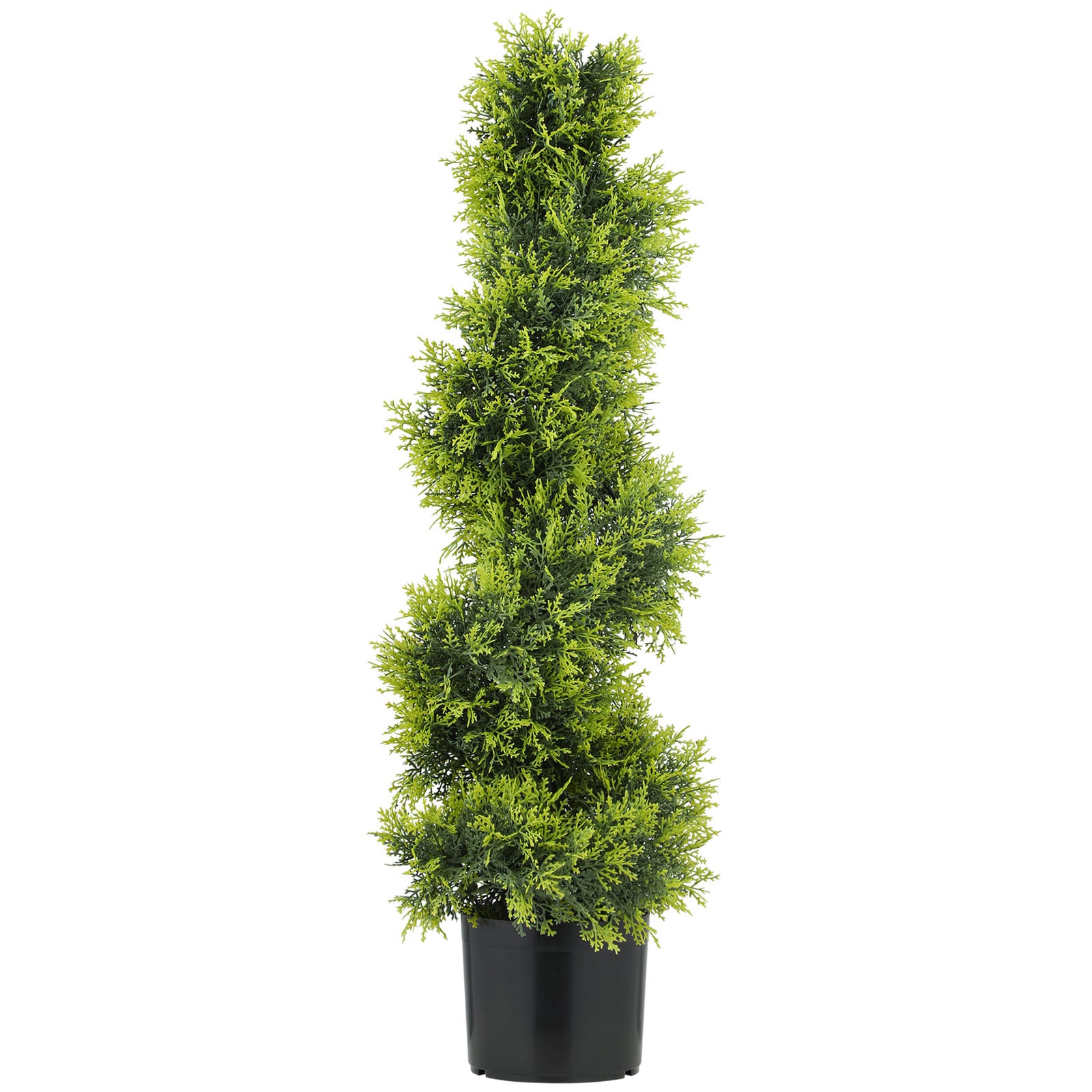 HOMCOM Kunstmatige Cyperus Plant in Pot, 90 cm, Spiraalvorm, UV-bestendig, Groen