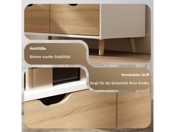 Feuille épaissie TV Armoire basse avec 2 étagères tiroirs 99 cm table TV TV dans le Salon Blanc