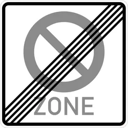 Klemos 2x2 – Verkehrszeichen Halteverbot Ende 290.2