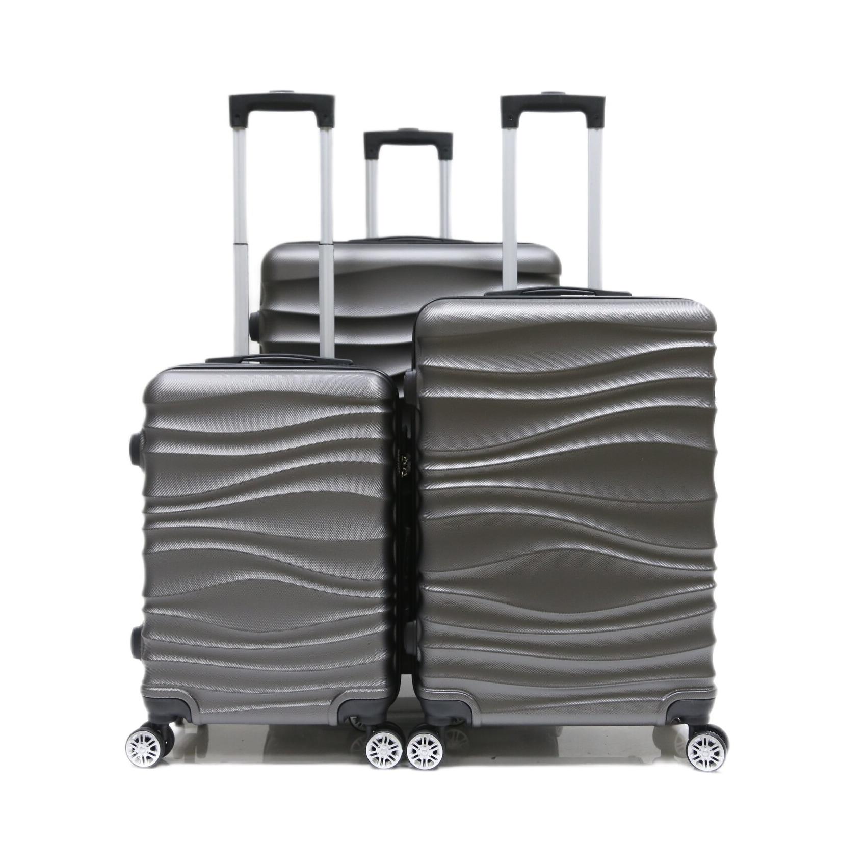 Reisekoffer Koffer 3 tlg Hartschale Trolley Set Kofferset Handgepäck