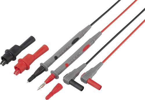VOLTCRAFT TL 88-4 Sicherheits-Messleitungs-Set Lamellenstecker 4mm Prüfspitze 1.80m Schwarz, Rot 1 Set