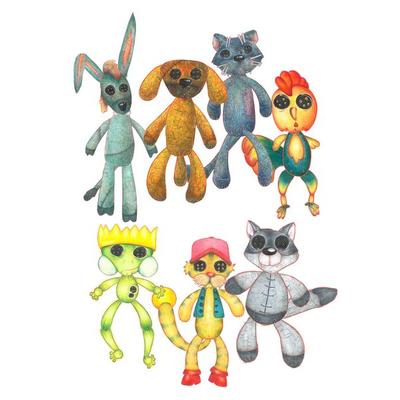 Hampelfiguren Tiere ausschneiden & basteln!, Zubehör von Sylvie Triemer, Oneiros Verlag, 978-3-949642-21-0
