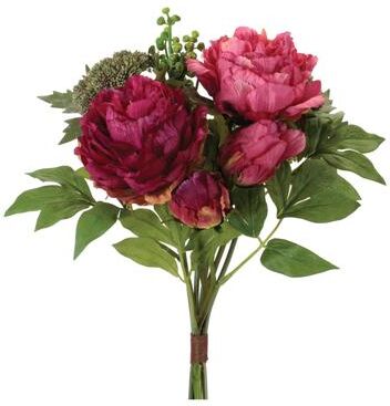 Melrose International "Mixed Peony Floral Bundle 11.5""H"
