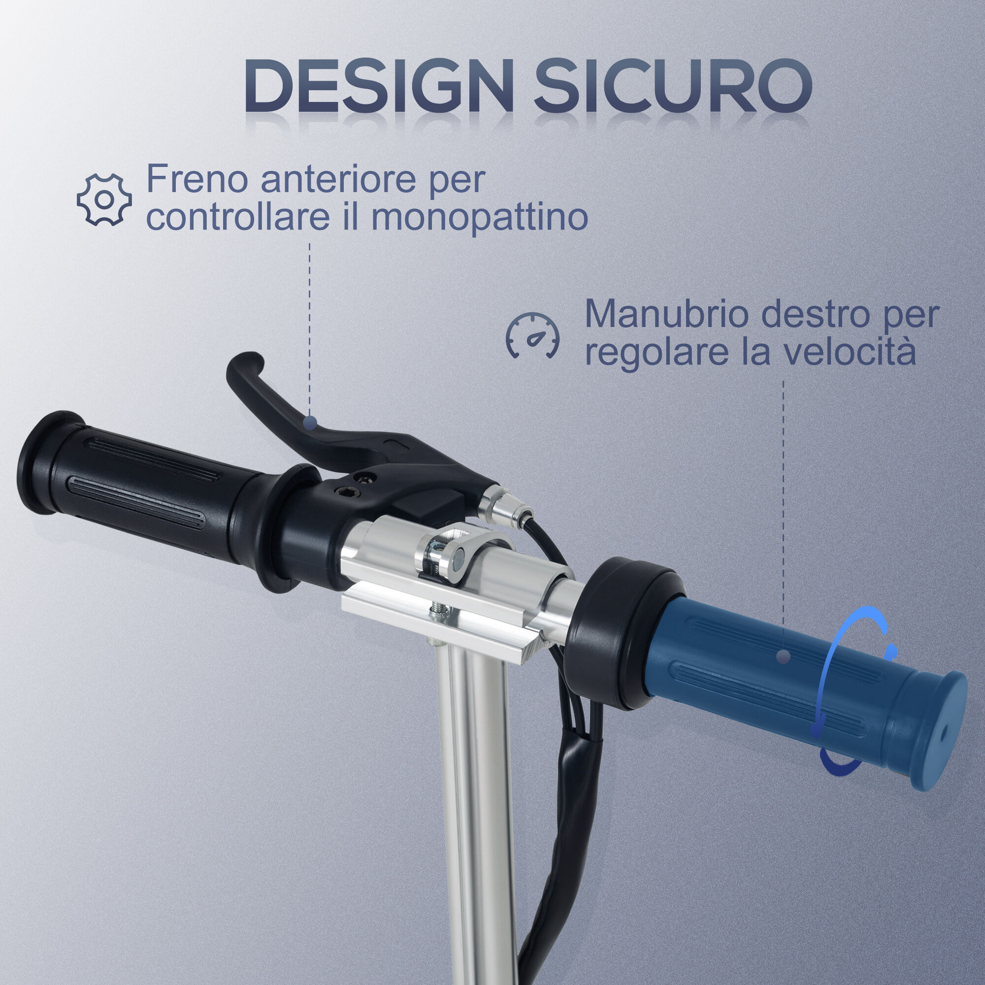 Altro Monopattino Elettrico Pieghevole Altezza Regolabile 82-93cm Con Freno Velocità 12km/h, Nero