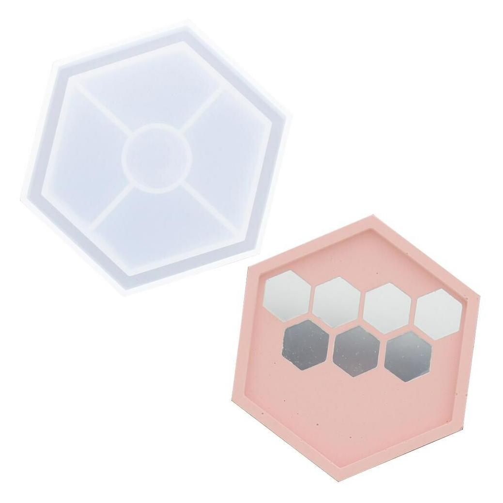 Jesmonite Giessform Untersetzer Hexagon, 11.5 cm x 10 cm (11.50 x 10 x 1.50 cm) (UC106-0006)