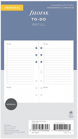 Filofax Personal To-Do Refill Personal