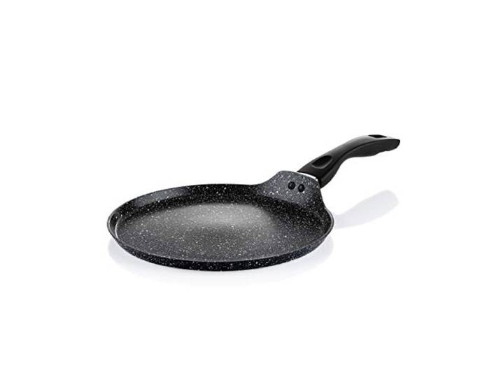 Westinghouse Pannenkoekenpan 11 inch, crêpe pan anti-stick, dosa pan, Tawa Roti Pan - zwart marmer