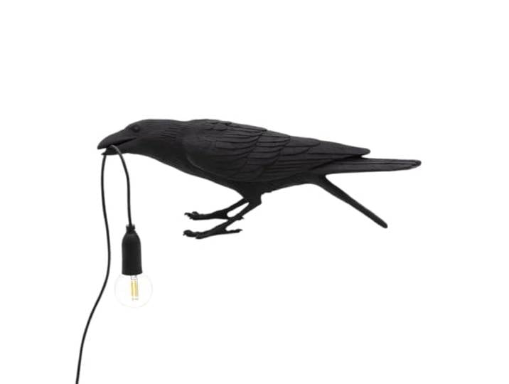 Seletti Bird Lamp Playing lampe de table corbeau noir
