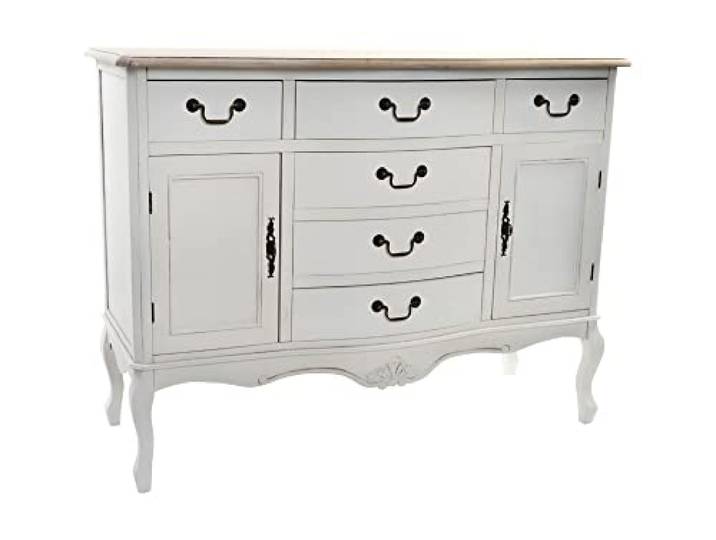 DRW Buffet Fichte, 118 x 45 x 90 cm, naturweiß