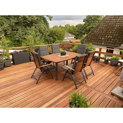 Guyana Teak (Basralocus) Terrassendielen, 25x140 mm, KD, glatt/glatt