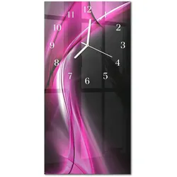 WANDUHR aus Glas 30x60 cm - Abstrakte Linien