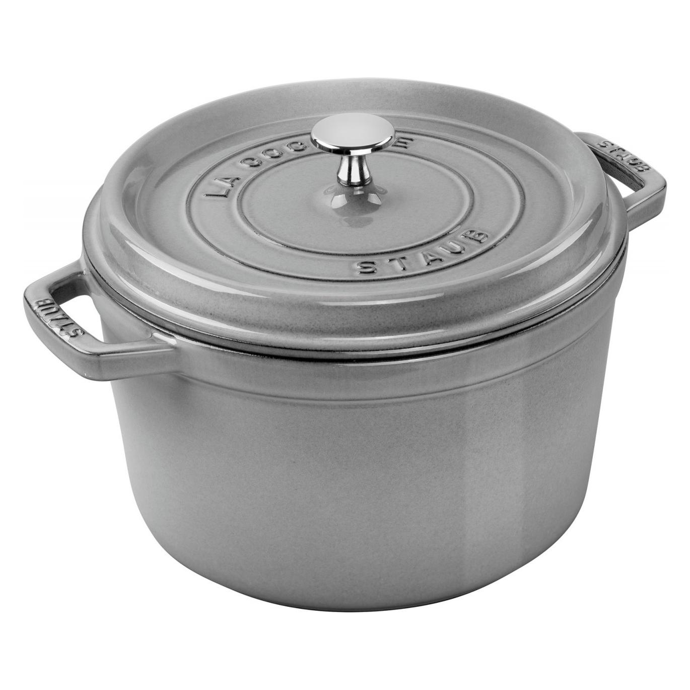 Staub La Cocotte Cocotte hoch, 24 cm, Graphit-Grau (Gusseisen, 24 x 16 cm) (40502-291-0)