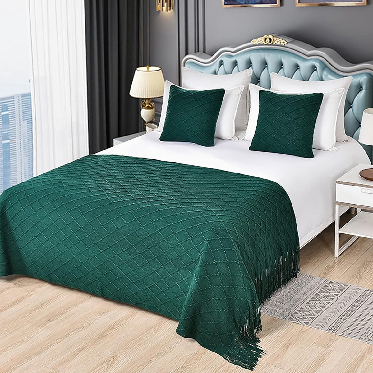 Geel Bed Runner - Stof- en Vlekbestendige Bed Decoratie - 127 x 172 cm