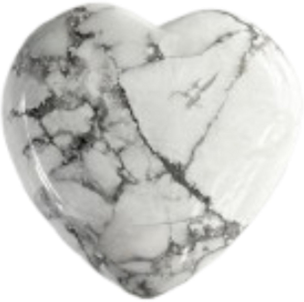 Howliet hart edelsteen 3 cm