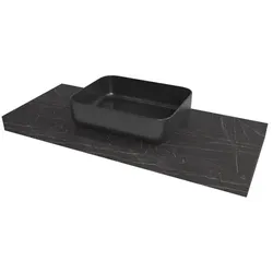 Naturel Dolce Waschtischplatte 80x8x50 cm Pietra Grigia Schwarz matt DO8050PBC
