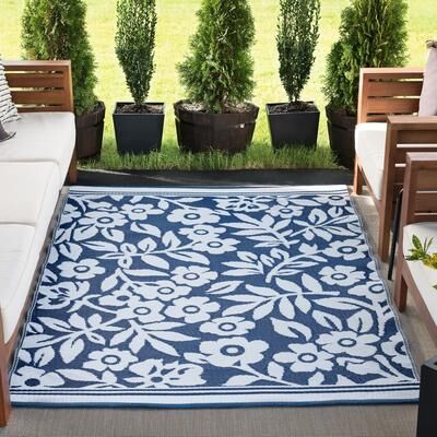 Alise Rugs Sundown Beach Floral Indoor/Outdoor Area Rug