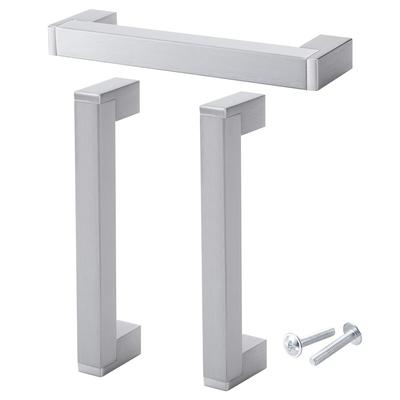 ID Dinkel 10 x EDELSTAHL Möbelgriffe 128mm Lochabstand 15mm Möbelgriffe QUAD Griffe für Küchenschränke Möbel