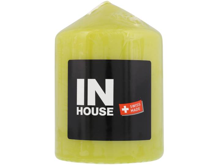 Inhouse Zylinderkerze 80x115mm hellolive