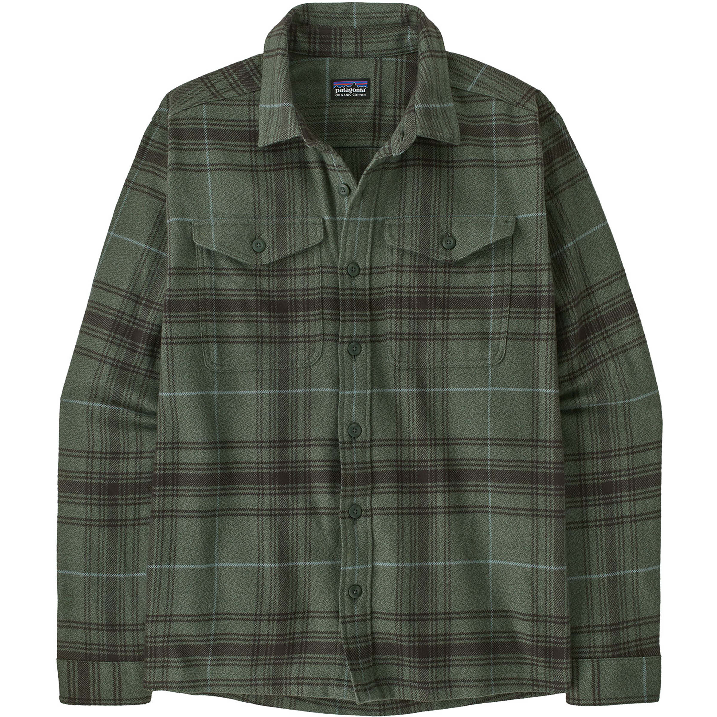 Patagonia Fjord Flannel Herren Hemden dissolve: treeline green Größe L Lifestyle Hautfreundlich