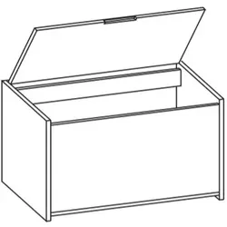 Artiqua 400 Sitztruhe, Graphit Struktur quer, 400-STR-1-94-401 400-STR-1-94-401