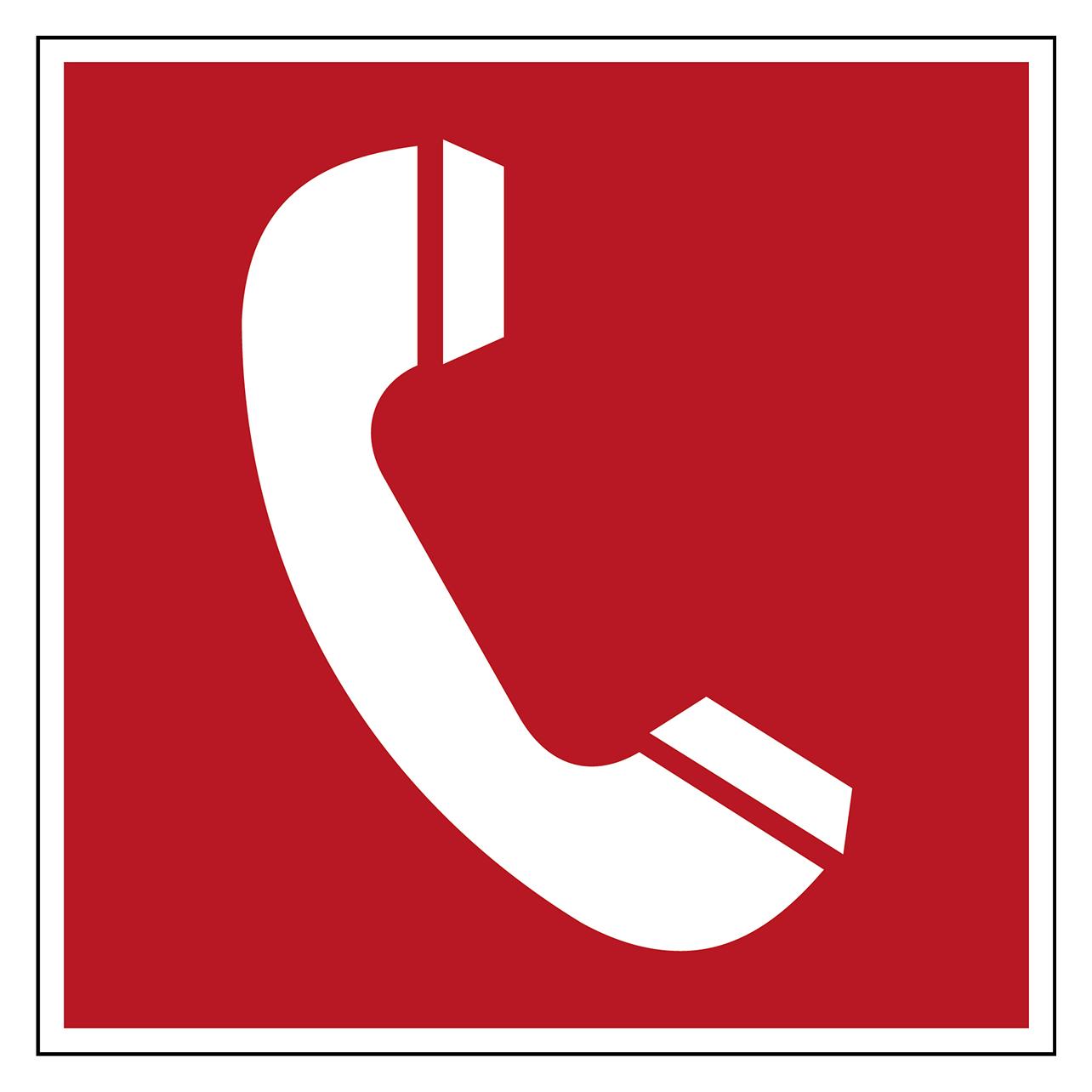Brady PIC 402-100*100-B7541, Brandschutzkennzeichnung - Brandmeldetelefon (250506)