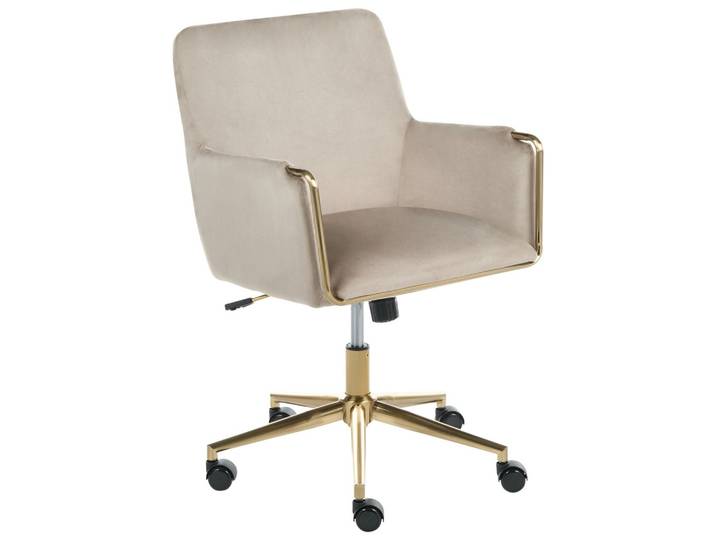 SCHREIBTISCHSTUHL Samtstoff Beige Altona