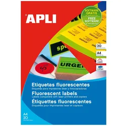 Agipa, Etiketten, Adress-Etiketten, 99,1 x 67,7 mm, neongelb