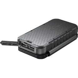 Boompods Neutron Fold Solar Powerbank 16000mAh (16000 mAh, 8 W, 88 Wh), Powerbank, Schwarz