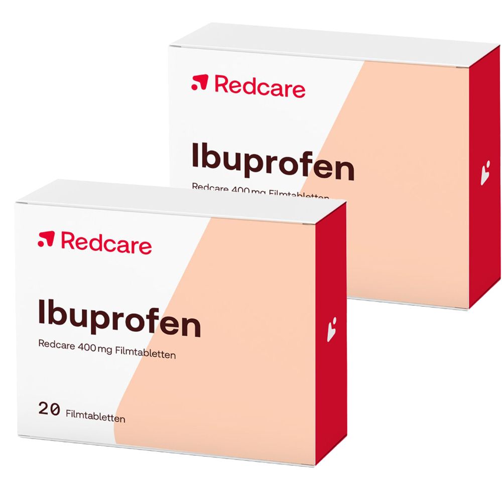 Ibuprofen Redcar 400Mg FTA Doppelpack 2x20 St Filmtabletten