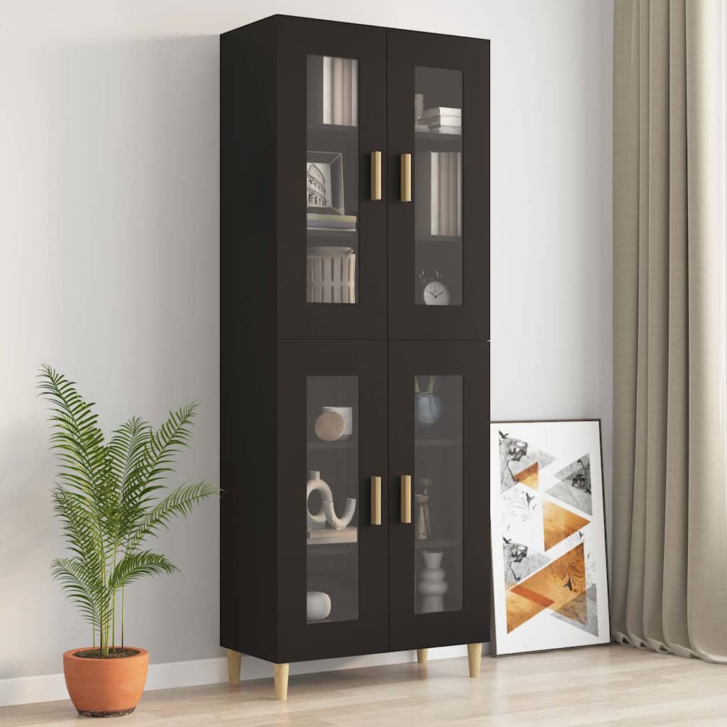 vidaXL Armoire murale suspendue Noir 69,5x34x90 cm