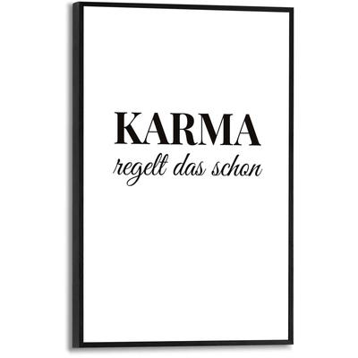 Poster REINDERS "Karma", schwarz (farbe bild(er): schwarz, weiß), B:20cm H:30cm T:1,6cm, MDF, Bilder, Poster