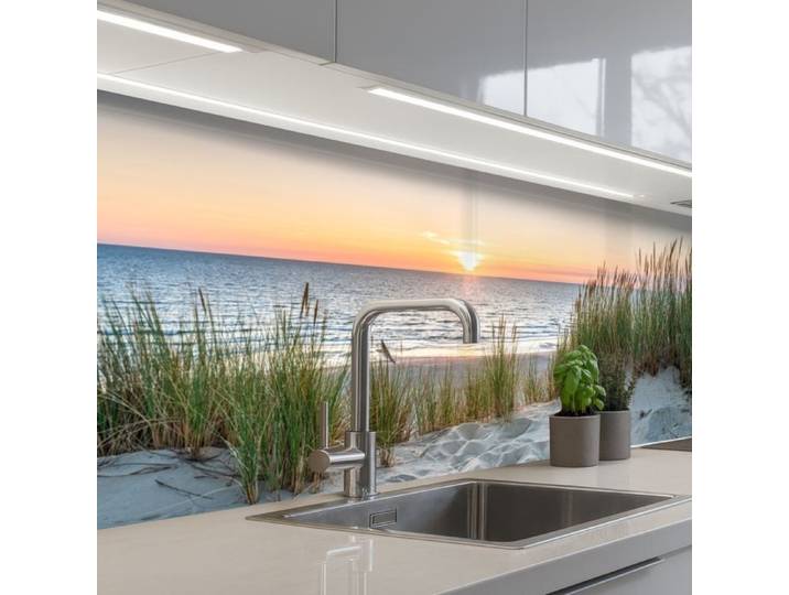 KitchenYeah crédence de cuisine Soleil Nature Plage 300x80cm