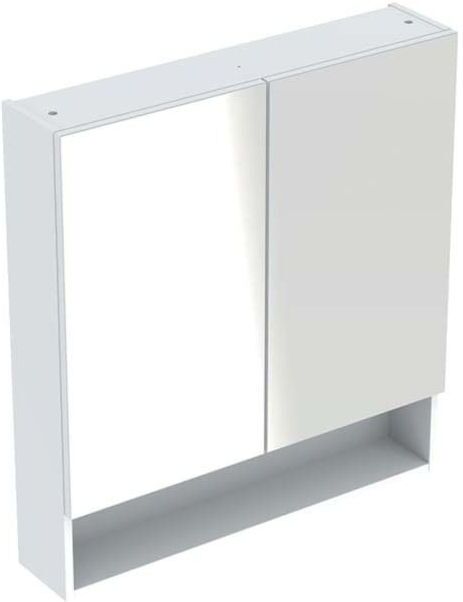 Geberit Renova Plan Spiegelschrank 502365011 58,8 cm, weiß, lackiert hochglänzend, mit 2 Türen