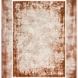Zimmer-Teppich Stilvoll | 200x290cm, Florhöhe 1,1cm | Terrakotta | Allergikerfreundlich | Großraum | TIBER-Rieti Kollektion | Kadima Design
