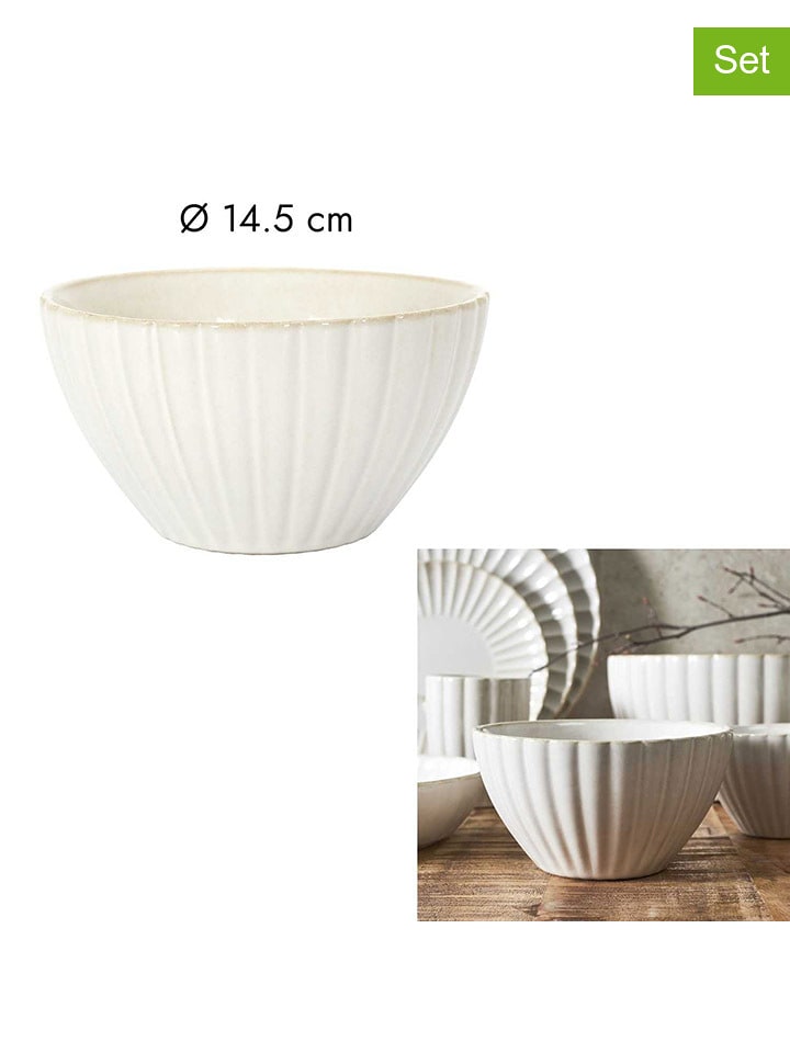 THE HOME DECO FACTORY 4er-Set: Müslischale in Weiß - Ø 14,5 cm - onesize