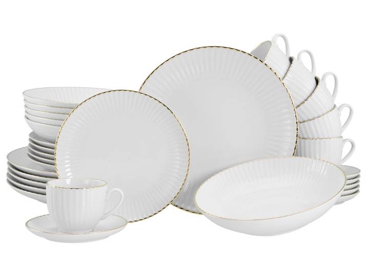creaTable Kombiservice 30-tlg ALLEGRA, gold, Porzellan