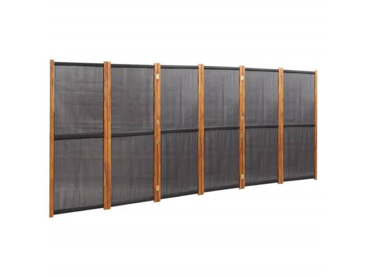 vidaXL Raumteiler 6-TLG. Trennwand Stellwand Paravent Spanische Wand Sichtschutz Umkleide Faltwand Raumtrenner Holz Schwarz 420x180 cm