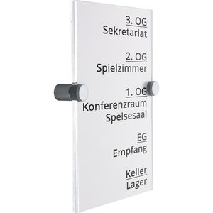 Böttcher-AG Türschild Premium, transparent, aus Acrylglas, mit edlem & zeitlosen Design, 21,0 x 14,8 cm